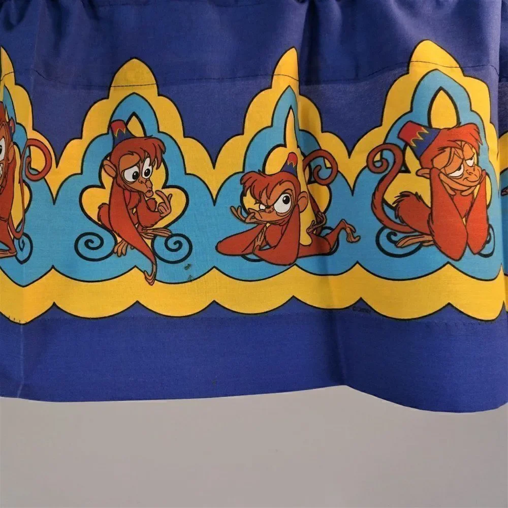 Vintage 1992 Disney Aladdin Valance Capuchin Sidekick Abu USA Made 78